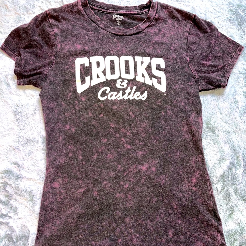 CROOKS & CASTLES: XS Purple & Black Smoke Design
